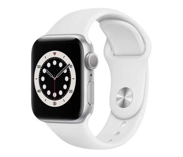 Apple Watch 6 40/Silver Aluminium/White Sport GPS - 592195 - zdjęcie
